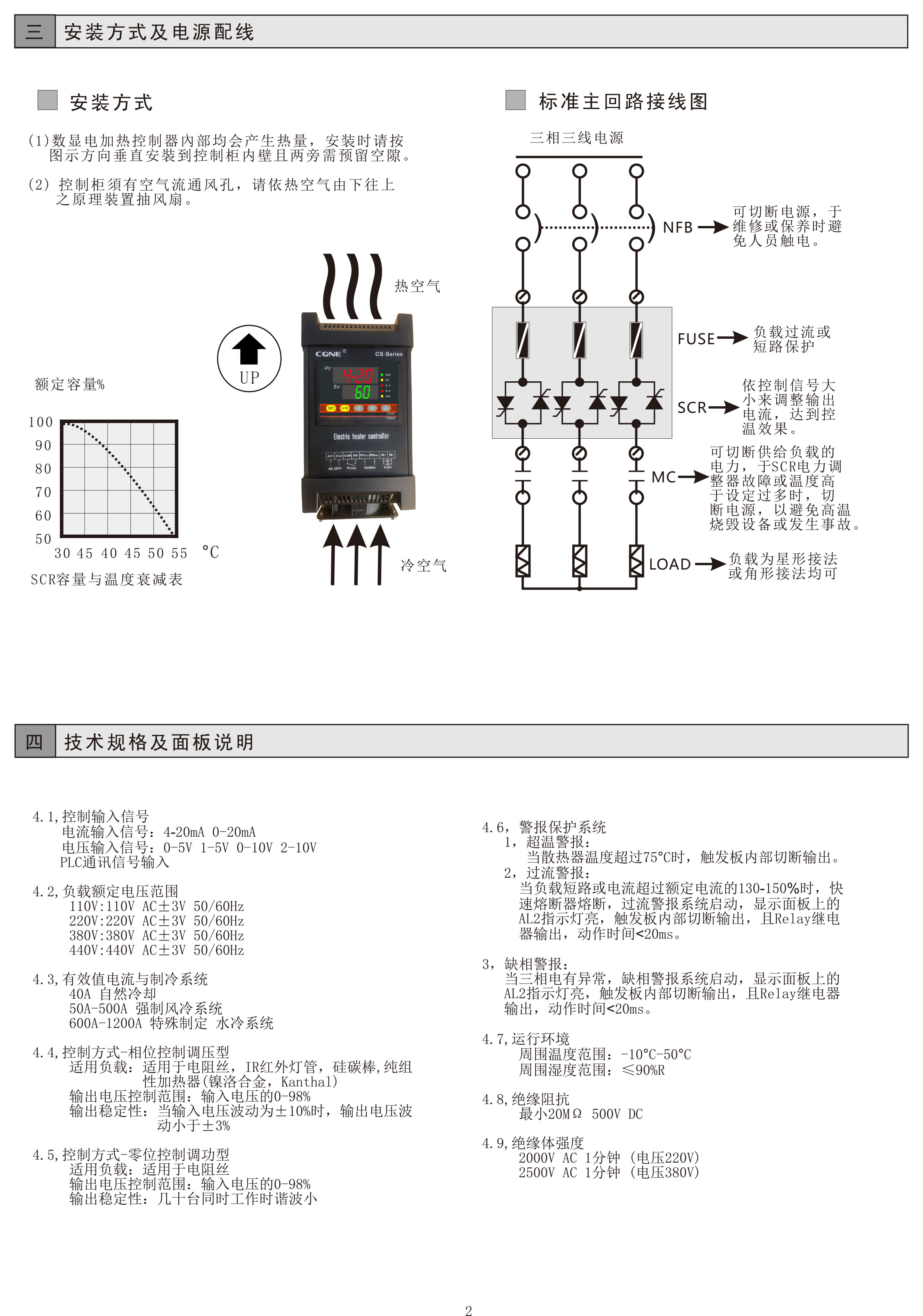 智能温控型和电流型电力SCR调功器单相三相电加热加热功率控制器(图6)