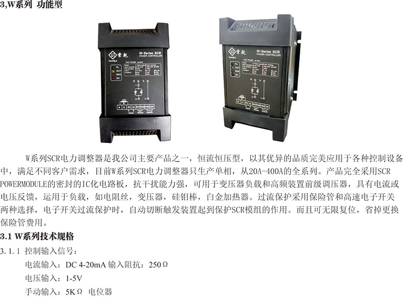 W系列 电力调整器 W1P-2V200-10(图1)