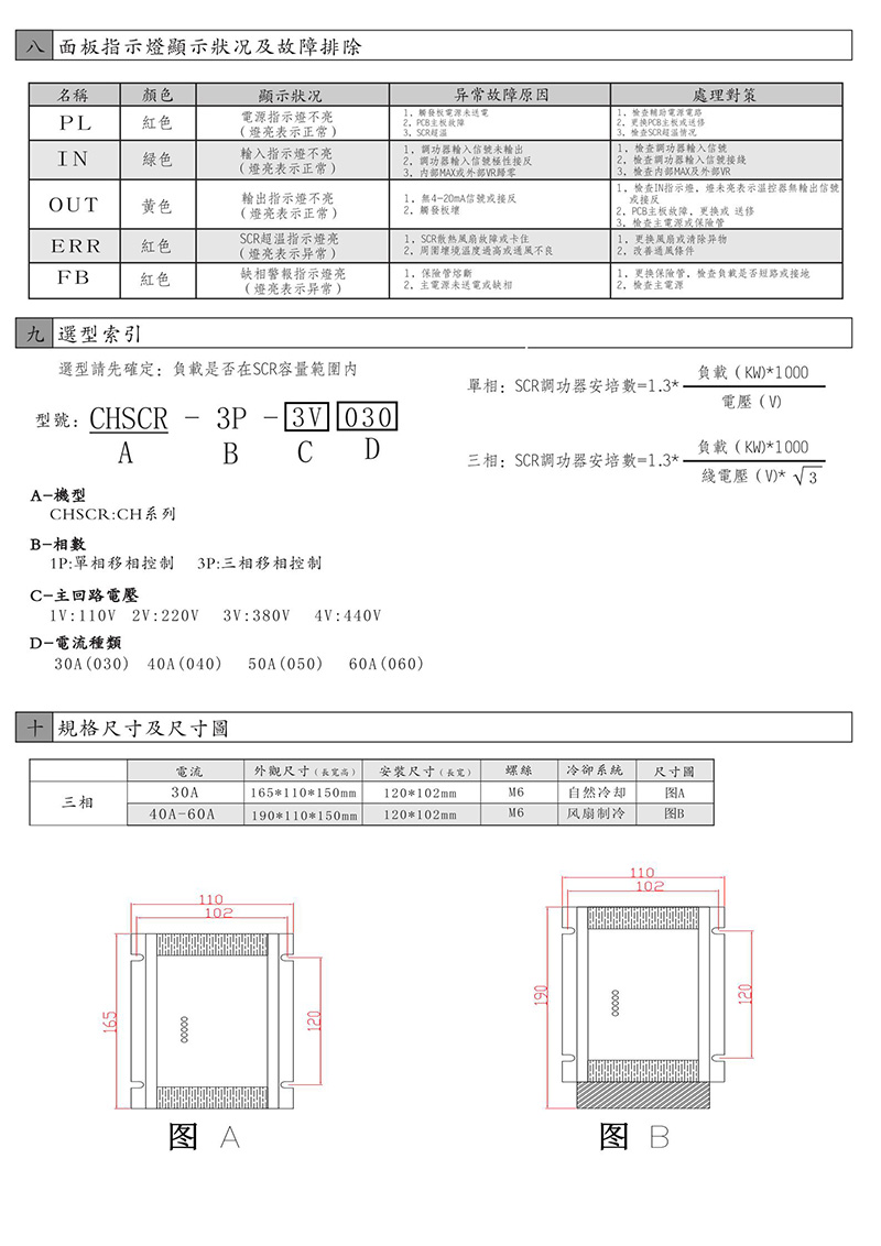 东莞常乾CH-SCR电力调整器 电流40A 三相功率调节器 调功器(图4)